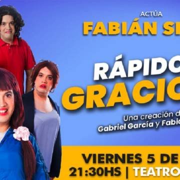 Fabián Sigot y sus personajes hoy en el Teatro ADN