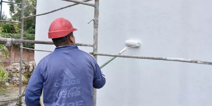 Obras en la escuela Sarmiento 