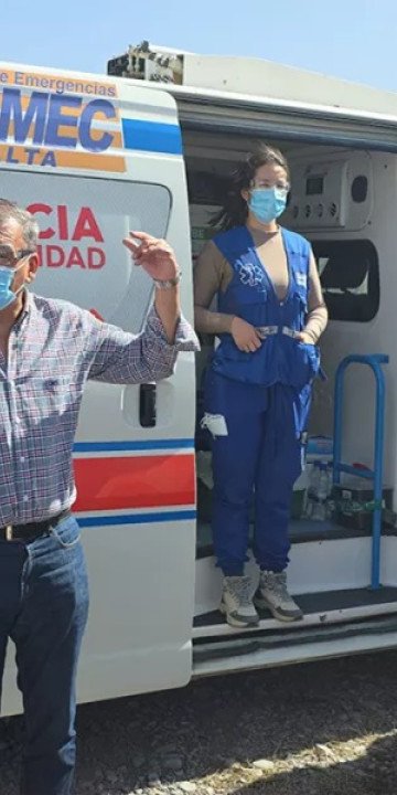 El SAMEC asistió a damnificados por los incendios