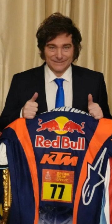 El presidente Milei recibió a Luciano Benavides