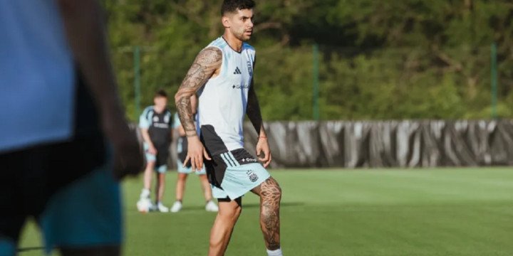 Cuti Romero volvió a entrenar con normalidad