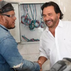 El Gobernador supervisó la obra de la Escuela Técnica Nikola Tesla