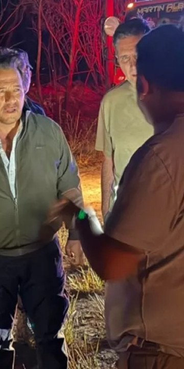 El Gobernador recorrió zonas afectadas por incendios
