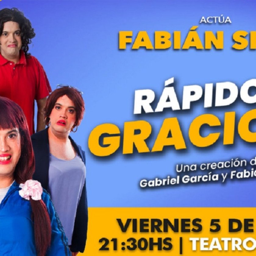 Fabián Sigot y sus personajes hoy en el Teatro ADN
