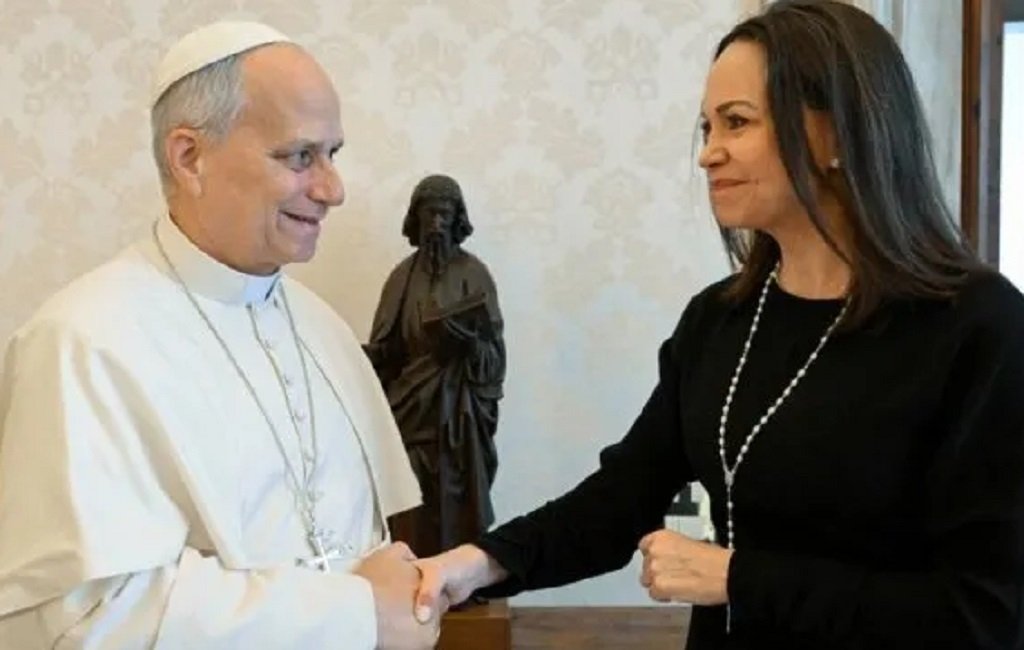 Corina Machado se reunió con el papa