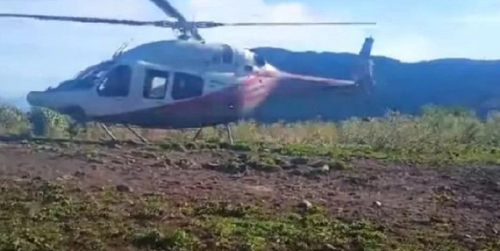Rescate aéreo a persona en grave estado en el paraje El Hueco