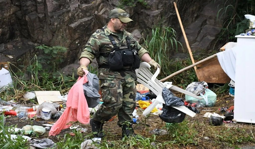 Nuevo operativo de limpieza en el cerro San Bernardo
