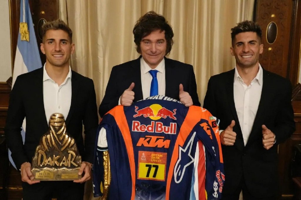 El presidente Milei recibió a Luciano Benavides