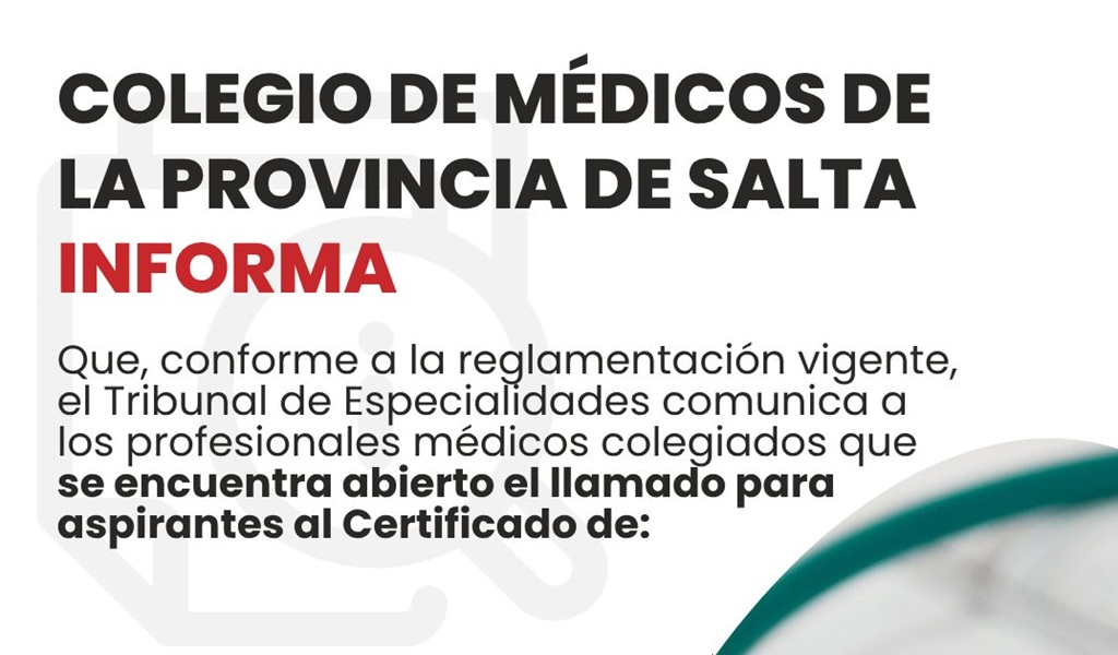 Inscriben para certificar Especialidades Médicas