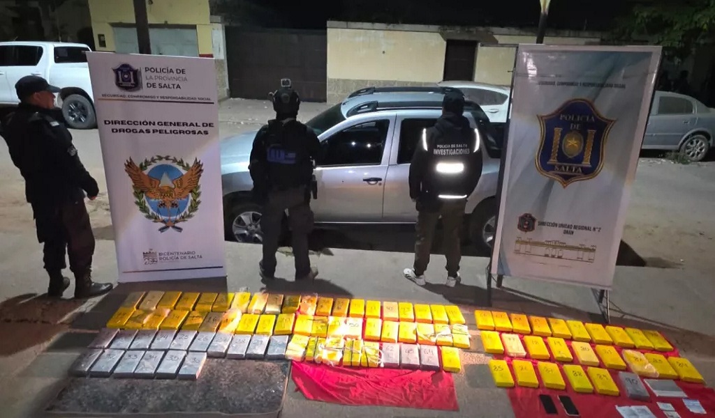 Incautan 89 kg de cocaína en Colonia Santa Rosa