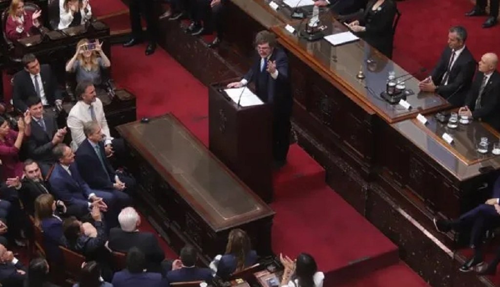 Milei dio su mensaje ante la Asamblea Legislativa