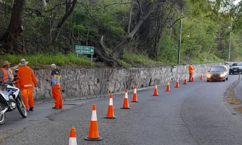 Cortes y desvíos por obras en la ladera del cerro San Bernardo