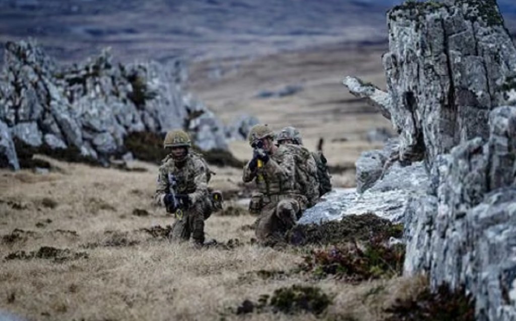 Malvinas: entrenamiento del Reino Unido