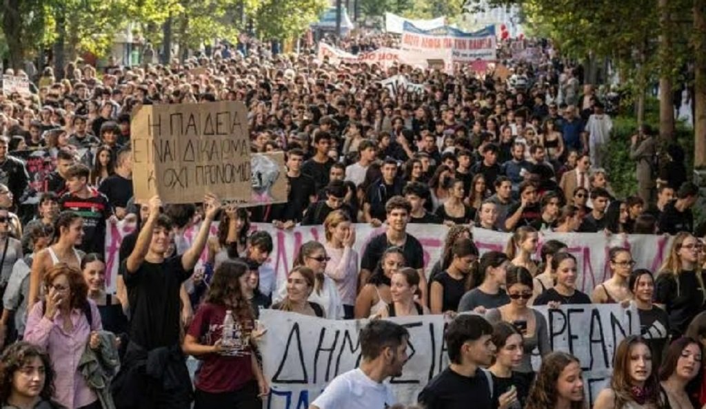 Movilizaciones estudiantiles en Grecia