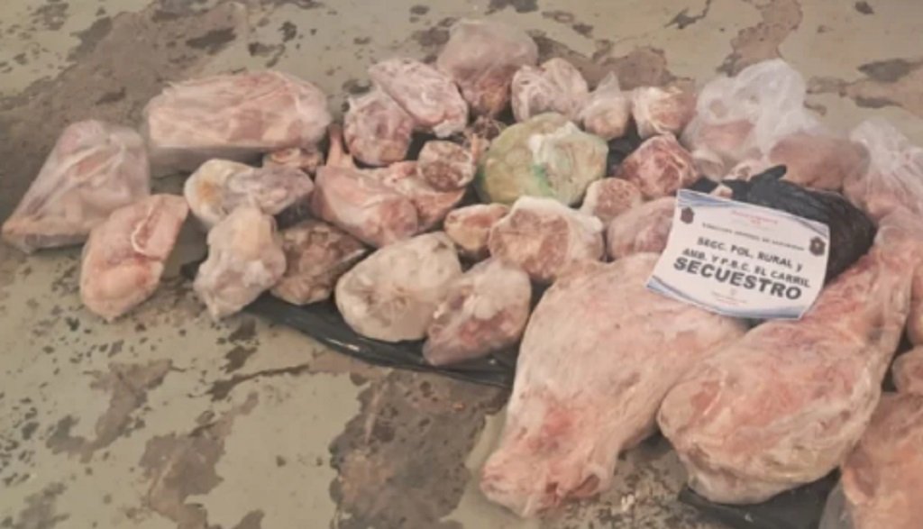 Secuestraron más de 100 kilos de carne