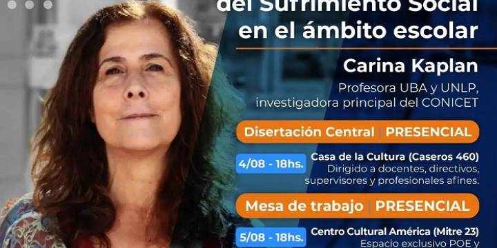 El 4 de agosto disertará en Salta la Dra. Carina Kaplan
