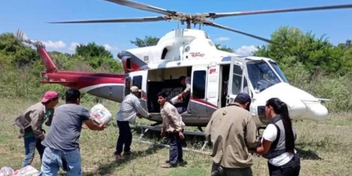 Temporal: asistencia aérea a familias de Ballivián y Tartagal