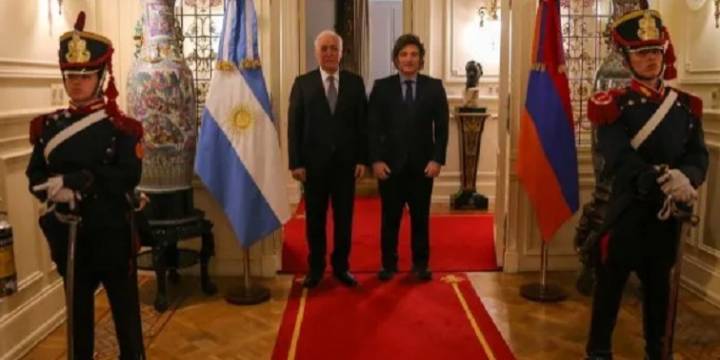 Javier Milei se reunió con el presidente de Armenia