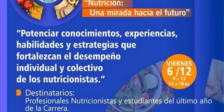 Jornadas de Nutrición destinadas a profesionales y estudiantes