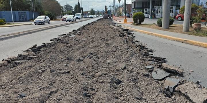 Avanza la reparación de avenida ex Combatientes de Malvinas