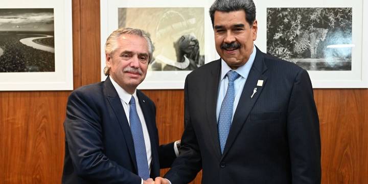 Alberto Fernández se reunió con su par Nicolás Maduro