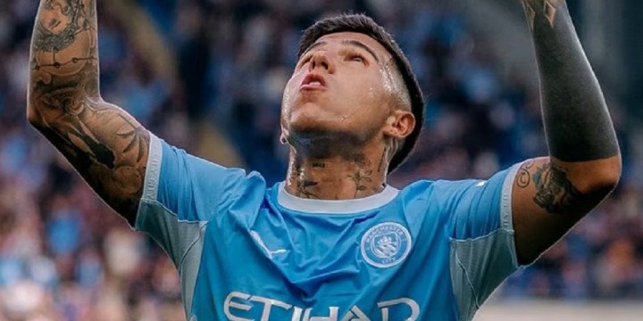 Enzo convirtió su primer gol en el Manchester