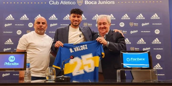Boca presentó a Bruno Valdez como nuevo refuerzo