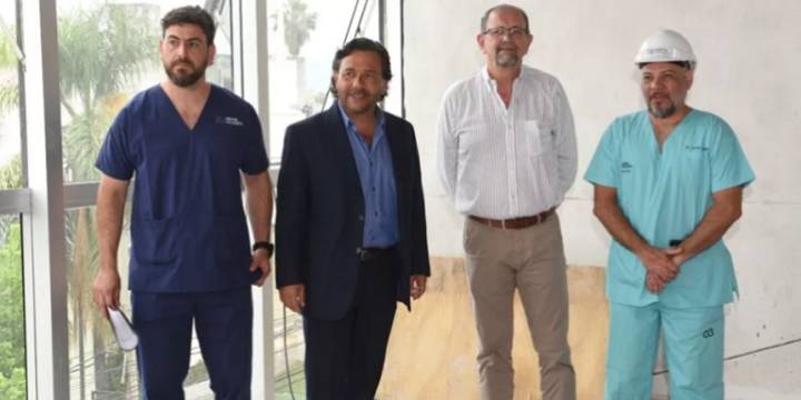 Sáenz supervisó las obras del hospital San Bernardo