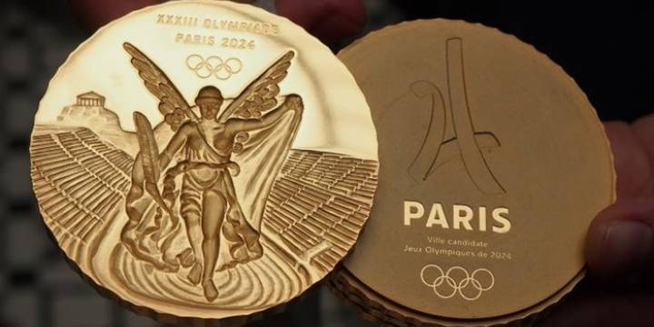 La Torre Eiffel en las medallas de los Juegos Olímpicos