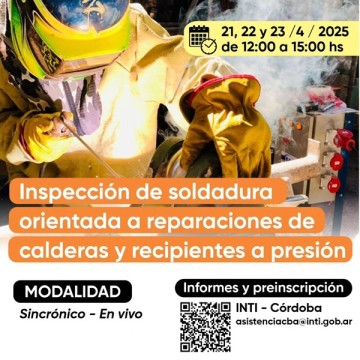 Capacitación: Inspección de soldadura organizada por el INTI