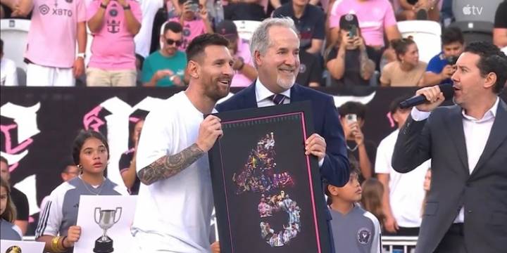El Inter Miami rindió homenaje a Lio Messi por sus 45 títulos