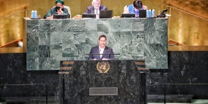 El presidente de Bolivia Luis Arce pidió por la paz mundial