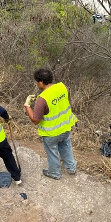 Se realizó un nuevo operativo de limpieza en el cerro San Bernardo