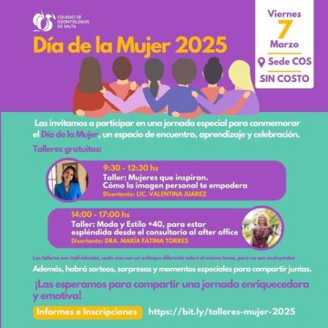 Colegio de Odontólogos: Talleres por el día de la Mujer