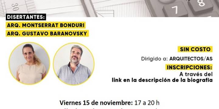 Taller gratuito sobre ejercicio profesional para Arquitectos